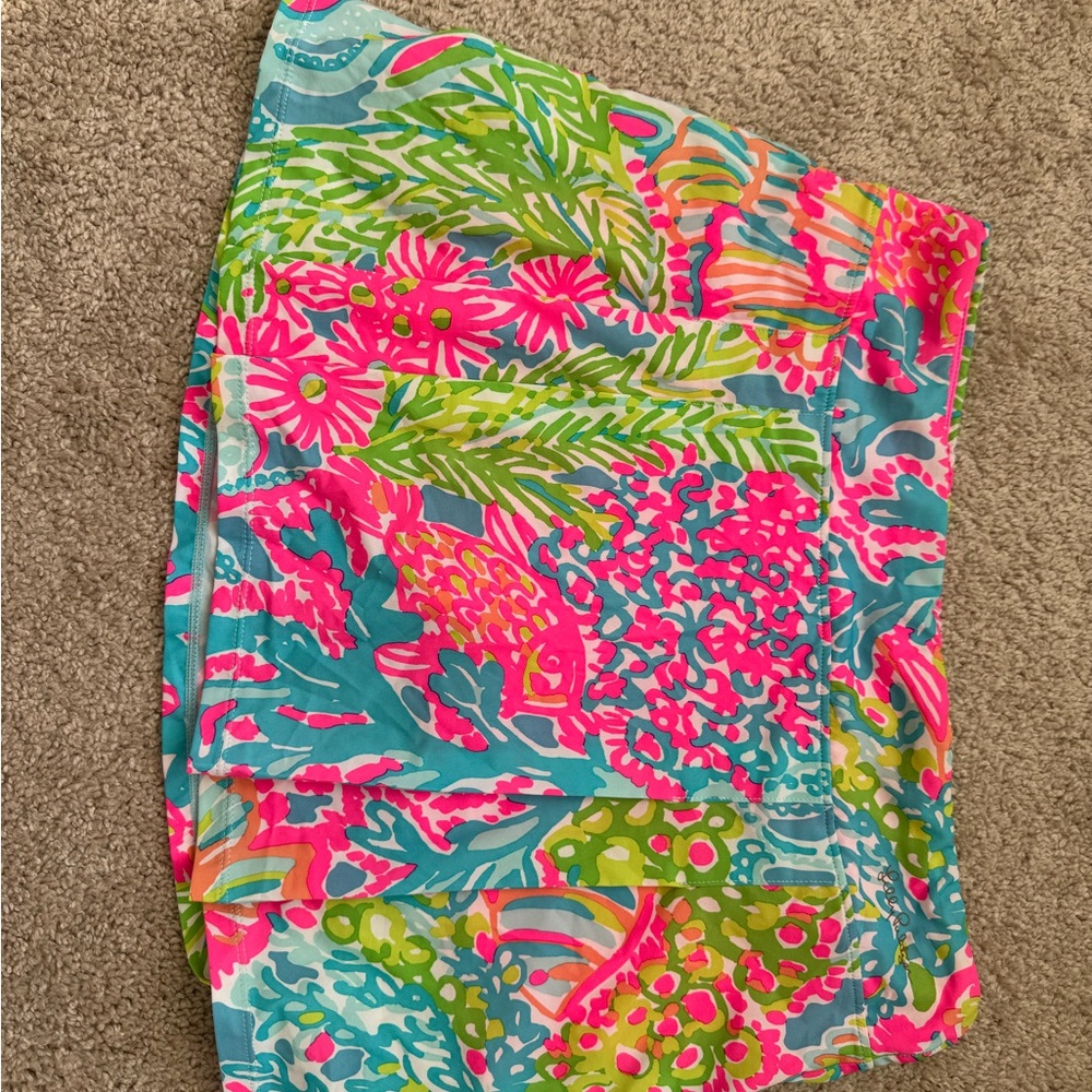 Lilly Pulitzer Vibrant Pink and Green Skirt